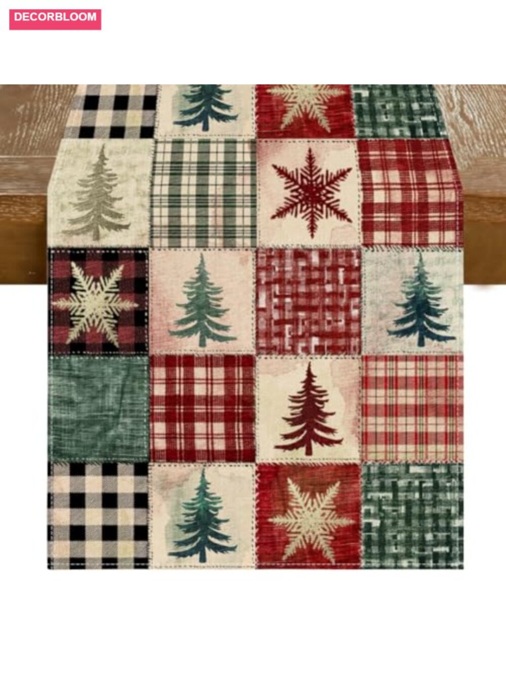 Christmas Table Runner 13 x 72 Inch Polyester Holiday Dining Decor